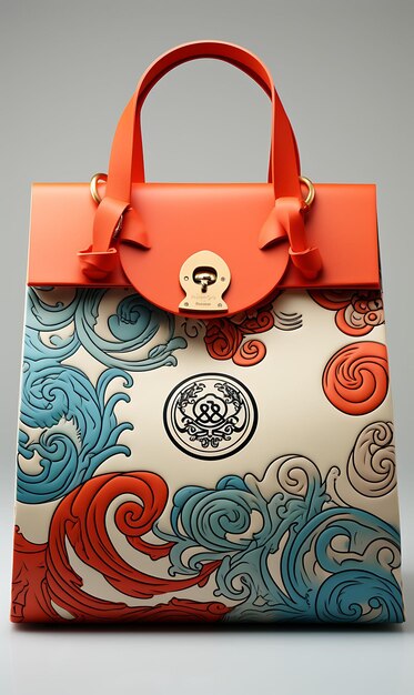 사진 트렌디 페이스리 인쇄 종이 가방 원형 페이스리 색상 테마 패션 패키지 컬렉션