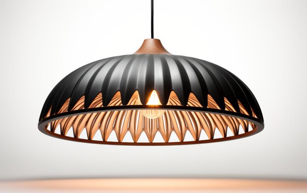 Foto trendy pendant light fixture geïsoleerd op witte achtergrond