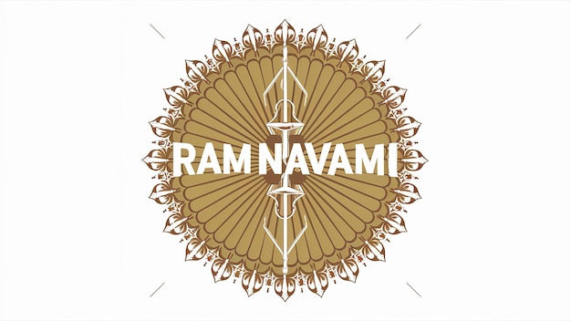 Foto tipografia trendy ram navami lord rama illustrazione per la festa di ram navami