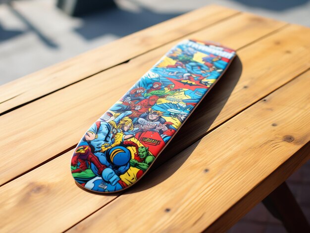 Trendy Skateboard Deck Mockup for Sports and Lifestyle AI Generated