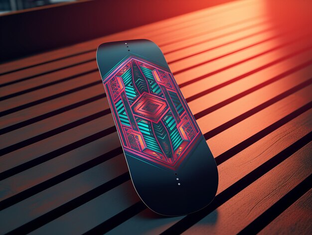 Trendy Skateboard Deck Mockup for Sports and Lifestyle AI Generated