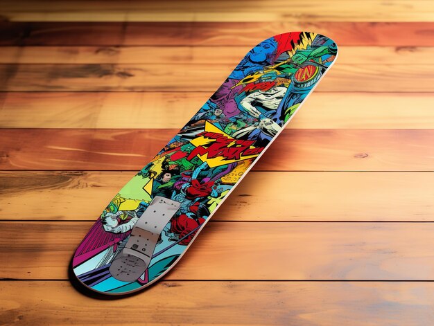 Trendy Skateboard Deck Mockup for Sports and Lifestyle AI Generated