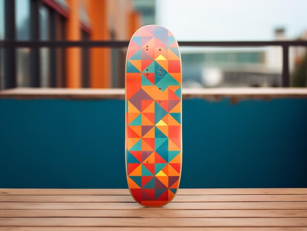 Trendy Skateboard Deck Mockup for Sports and Lifestyle AI Generated