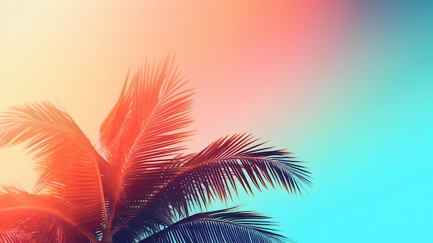 Trendy Summer Tropical Background