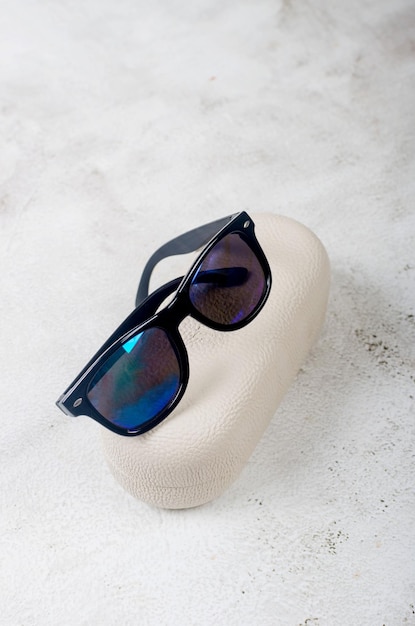 Trendy sunglasses still life in minimal stile