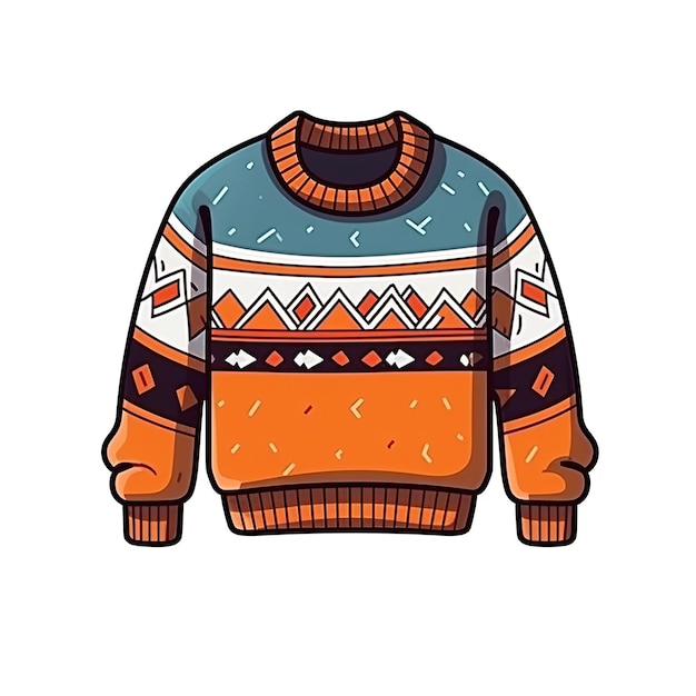 Foto trendy sweater top cartoon vierkante illustratie