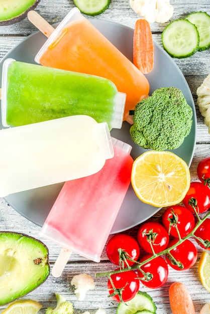 Trendy vegetable ice cream popsicles 