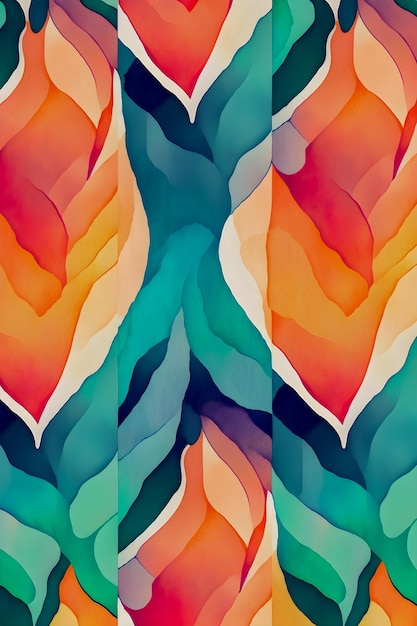 Trendy watercolor background colorful pattern