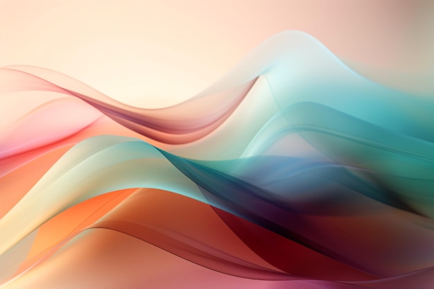 Trendy Waving Shapes Background Ai generative