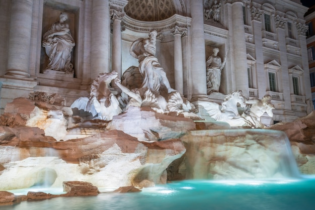 Trevi Fountain in Rome , Italy