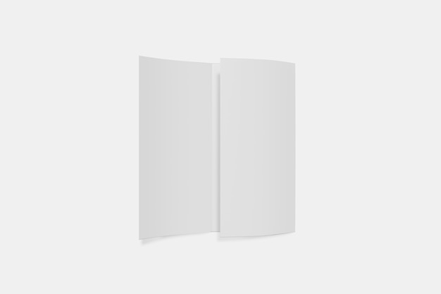 Tri fold booklet on white