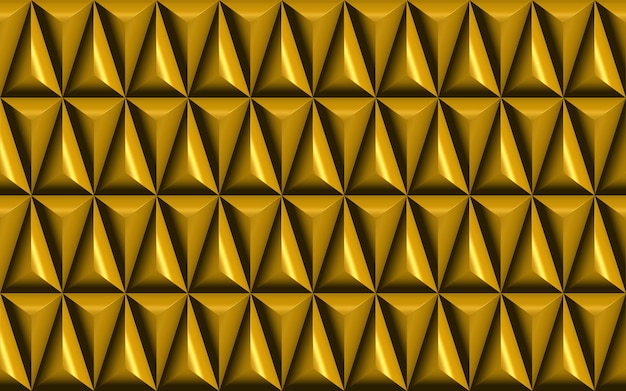 triangle 3d gold color for background and wallpaper