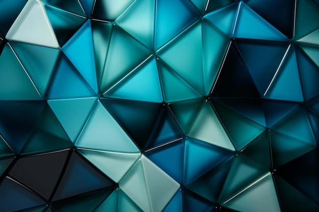 Triangle abstract pattern deep blue green white and refreshing cyan