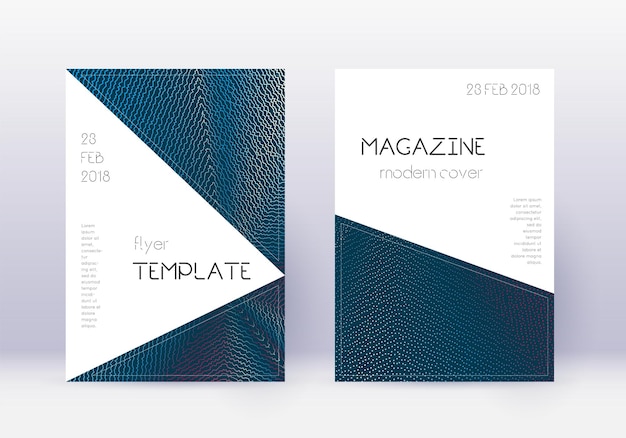 triangle cover design template set red abstract l