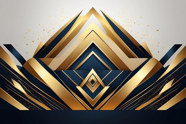 triangle geometry abstract vector illustration for header invitation banner card concept gold luxury new retro style dynamic pattern composition for poster