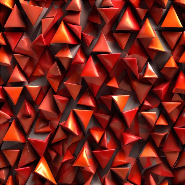 Triangle Shaped Red and Orange Mixed Abstract Background