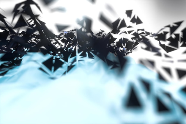 構造線 3 d レンダリングと三角形の表面平面