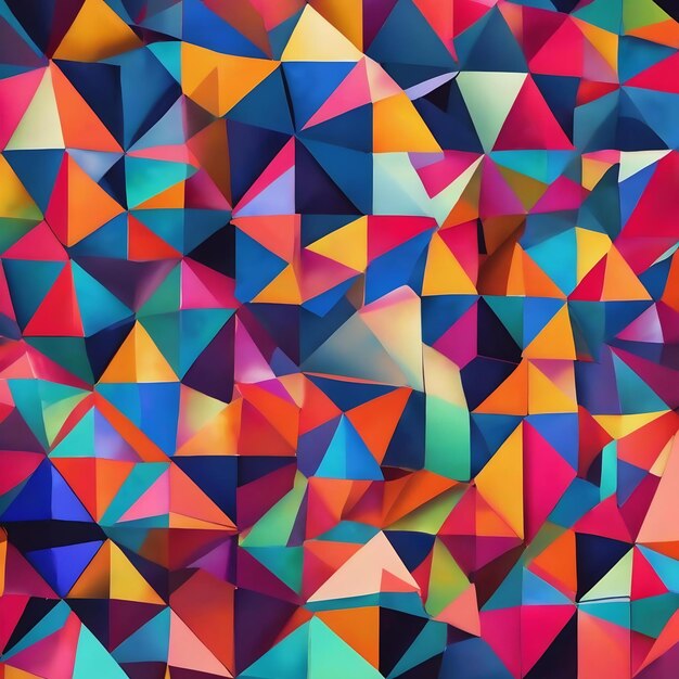 Triangles and angled shapes colorful abstract background with geometric elements