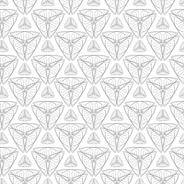 Triangular geometric shapes on gray background geometric seamless pattern