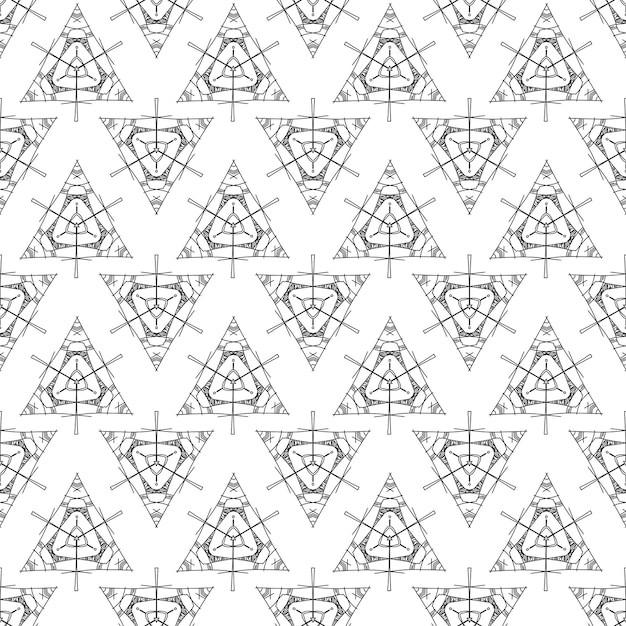 Triangular geometric shapes on gray background geometric\
seamless pattern