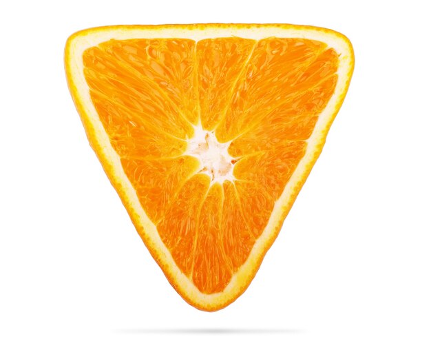 Photo triangular orange isolated on white background