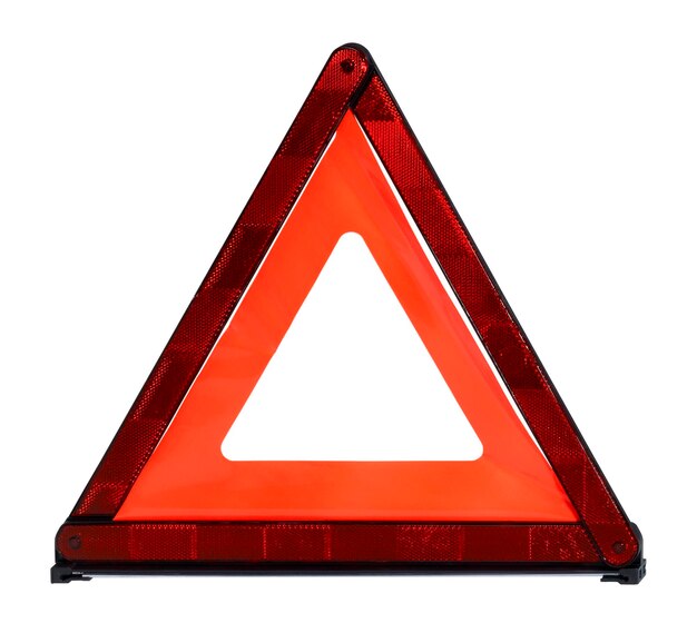 Photo triangular safety reflector