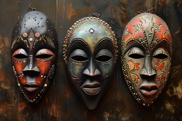 Tribal African masks Generate ai