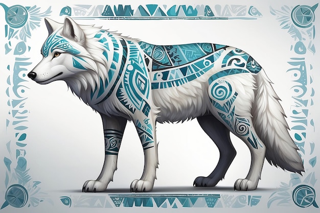 Photo tribal arctic wolf