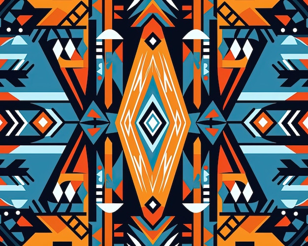 Photo tribal colorful design seamless pattern texture for fashion designs and decoration