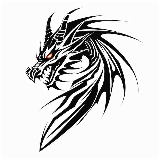 Tribal Dragon Tattoo