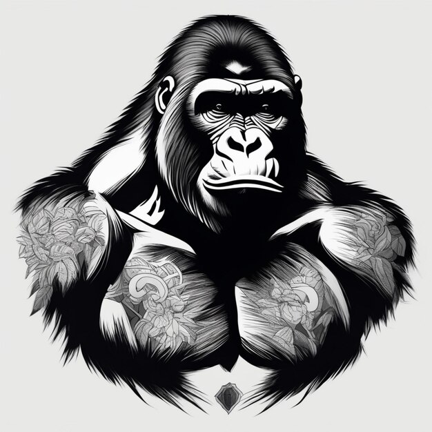 Foto gorilla tribale