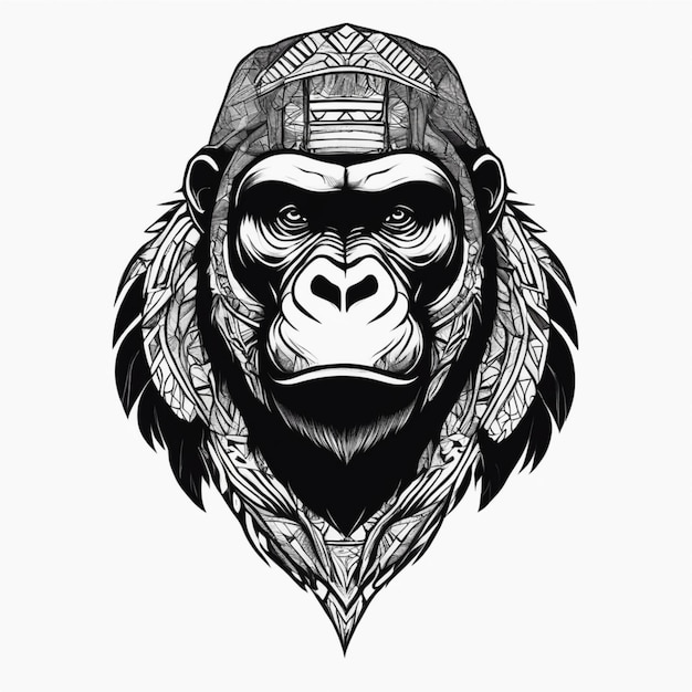 Photo tribal gorilla