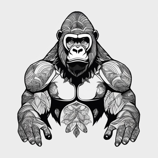 Monkey Svg Mascot Gorilla Svg Gorilla Sports Shirt Svg Team 