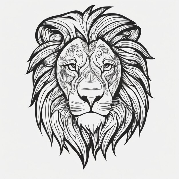 Premium AI Image | Tribal Lion Tattoo