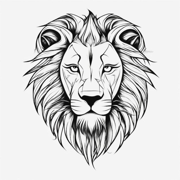 Photo tribal lion tattoo