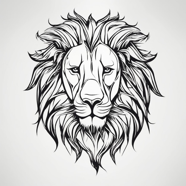 Photo tribal lion tattoo