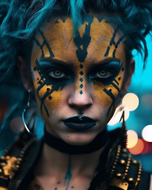 25 Awesome Tribal Makeup Ideas : Tribal face paint