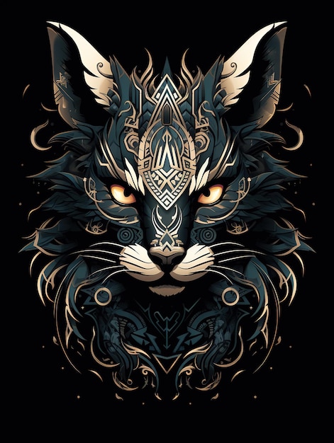 Tribal Spirit animals A tshirt design inspired by tribal art featuring intricately detailed spiri