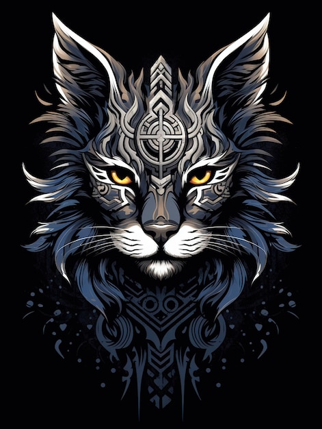 Tribal Spirit animals A tshirt design inspired by tribal art featuring intricately detailed spiri