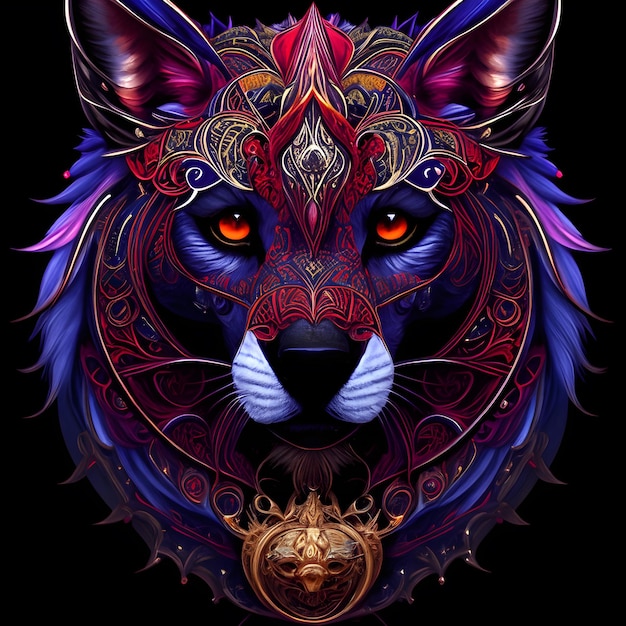 Tribal wolf tribal tattoo