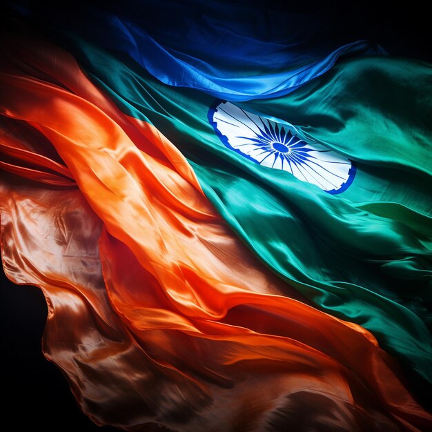三色のインド国旗の背景