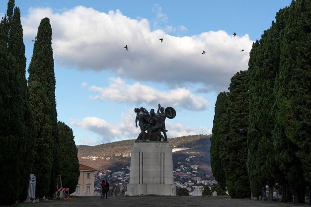 Photo triest italy san giusto castle full panorama view