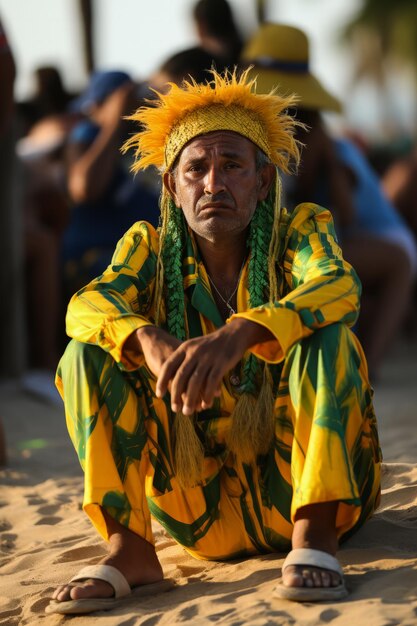 Trieste Braziliaanse strandvoetbalfans