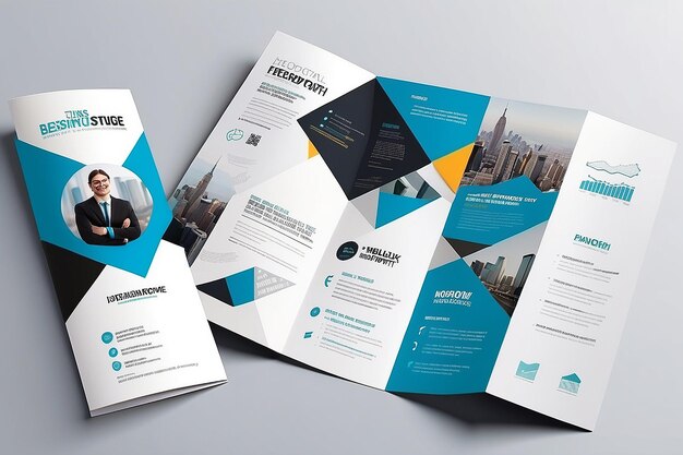 Trifold bedrijfsbrochure sjabloon