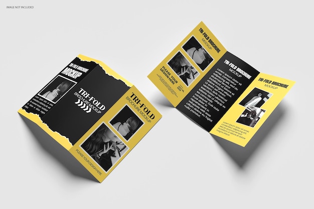 trifold brochure design mockup