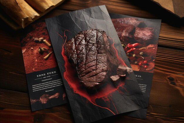 Photo trifold brochure for food restaurant