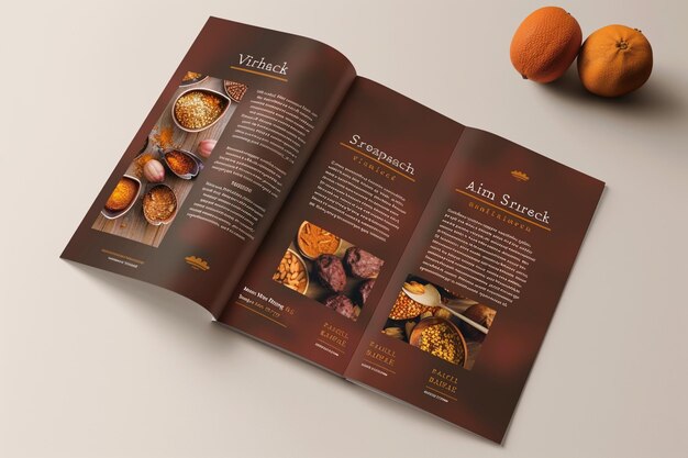 A trifold brochure mockup