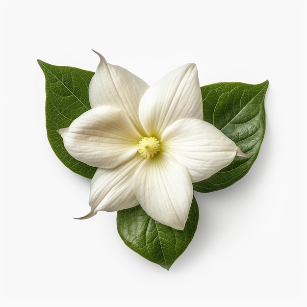 trillium on white background