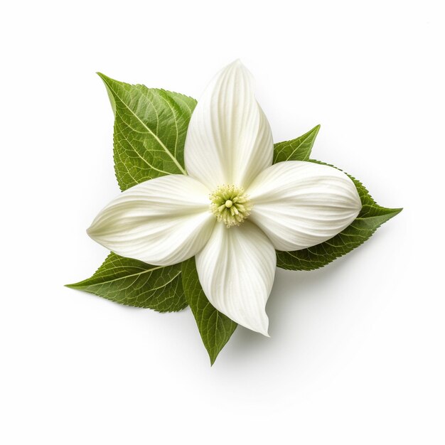 trillium on white background