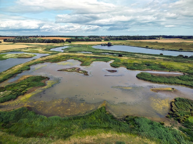 Trimley Marshes Luchtfoto